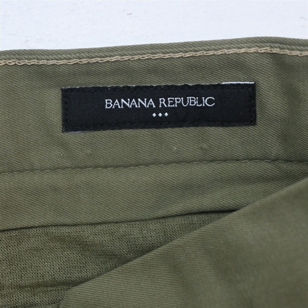 Banana Republic 33x34 Green Lived In Slim Chino Mens Pants - Picture 6 of 9